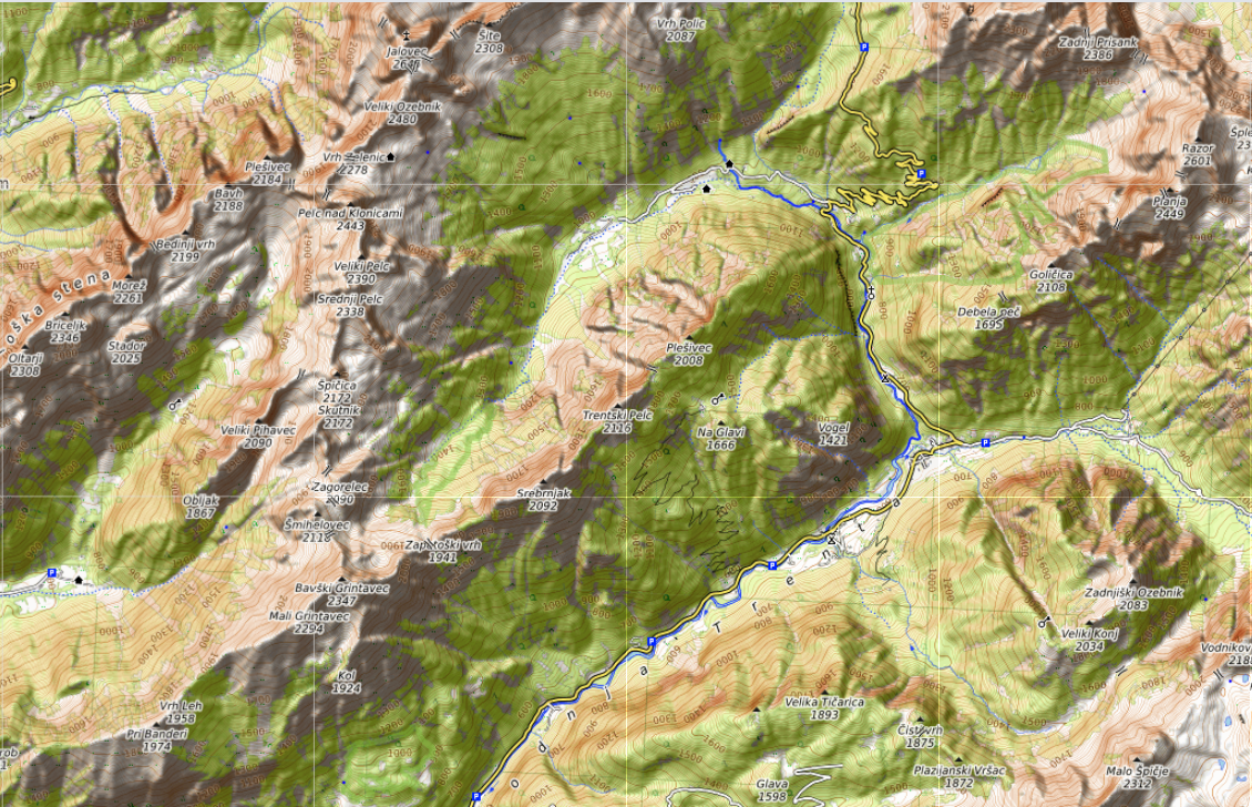 Zemljevid doline