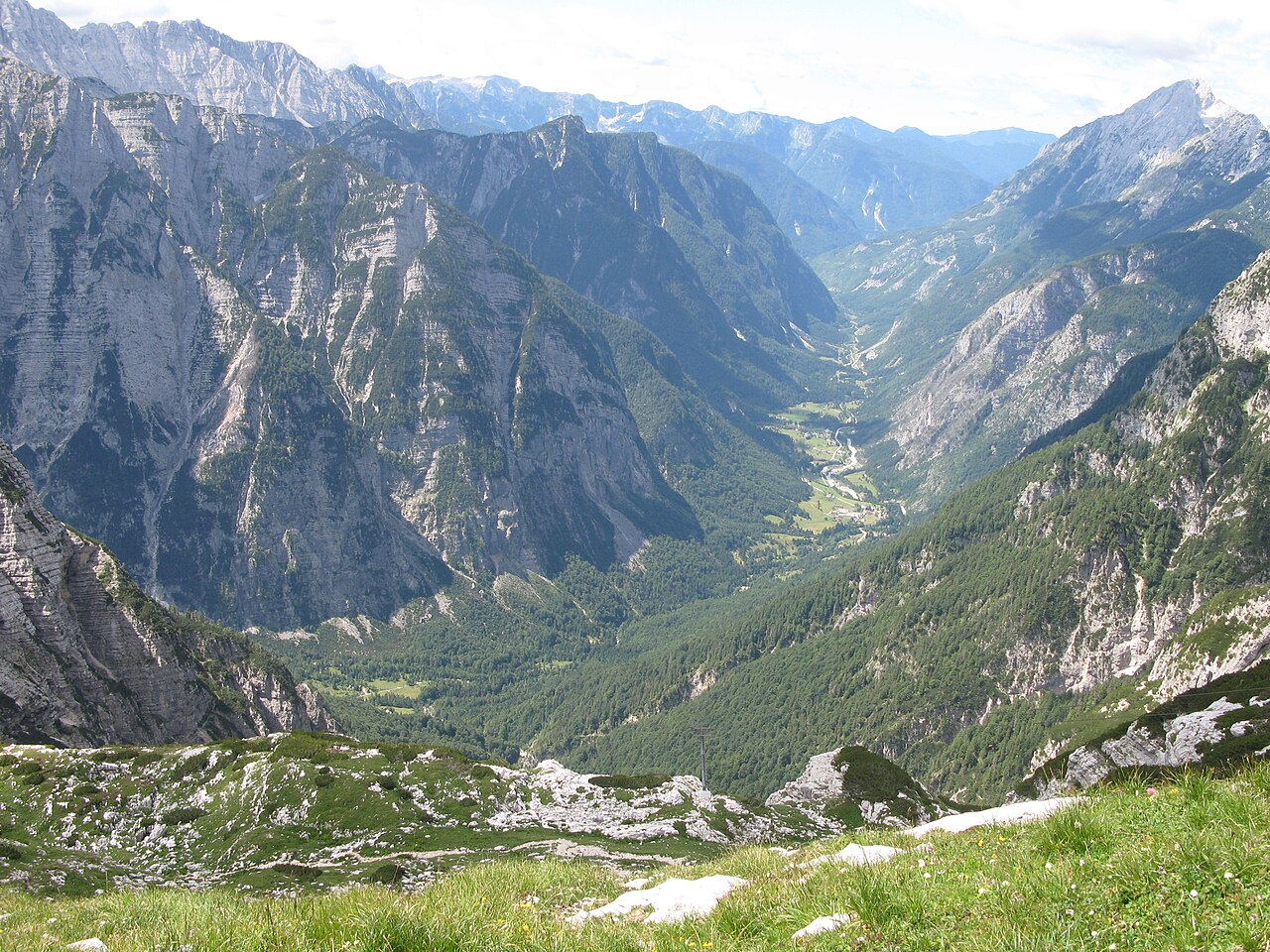 Pogled na dolino s Kriških podov