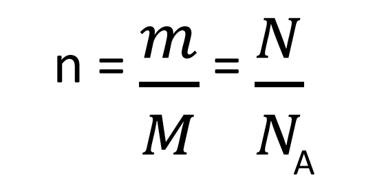 enačba za množino snovi