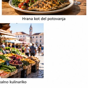 Stojnice s svežimi živili na lokalni tržnici